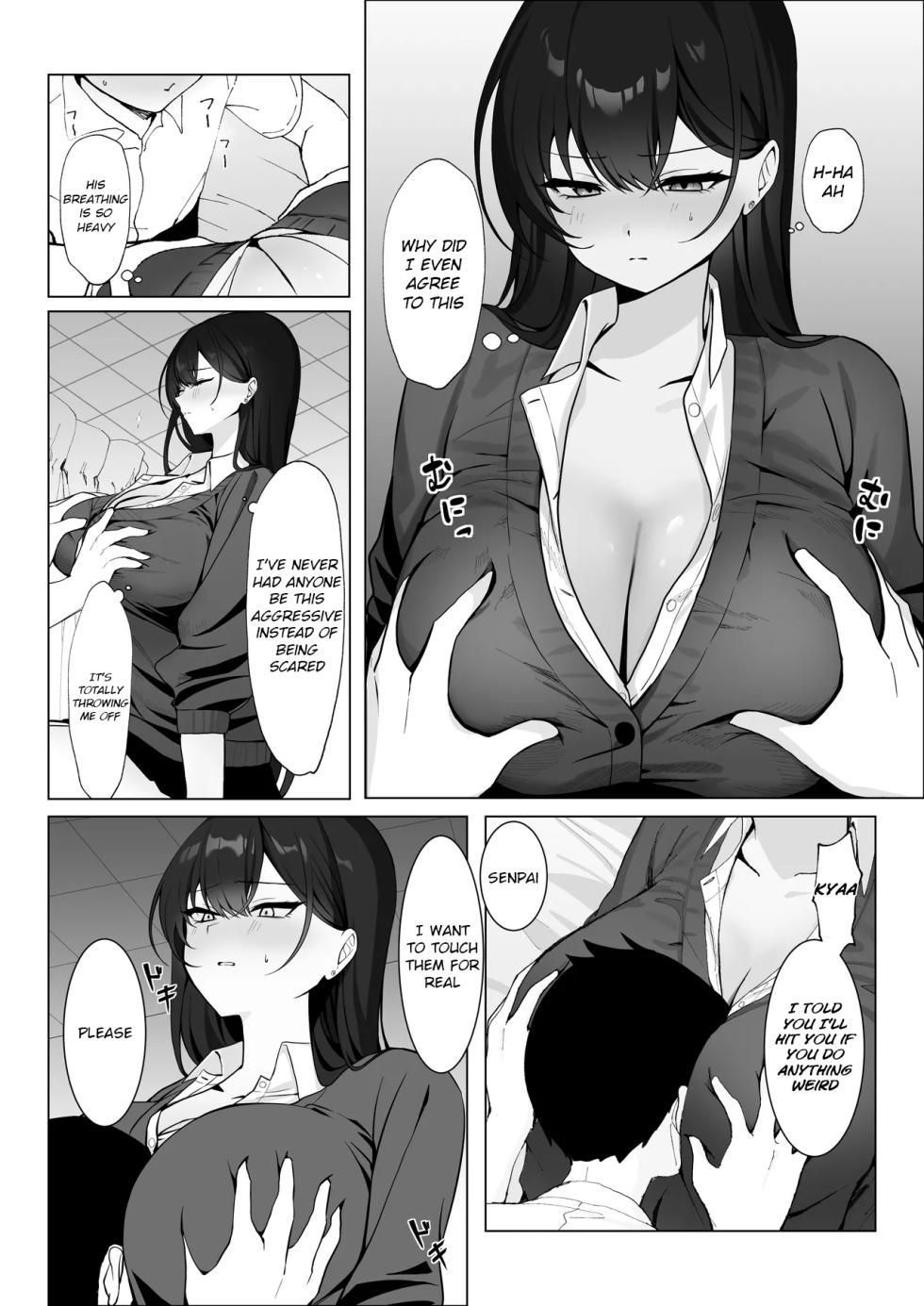 [Tourendou (Tonagi Tsuyu)] Gakkou Ichi Osore rarete Iru Senpai, Oshi ni Yowakute Ecchii na Onegai mo Kotowarenai. | The most feared senpai in school is a pushover and can't even refuse lewd requests [English] - Page 9