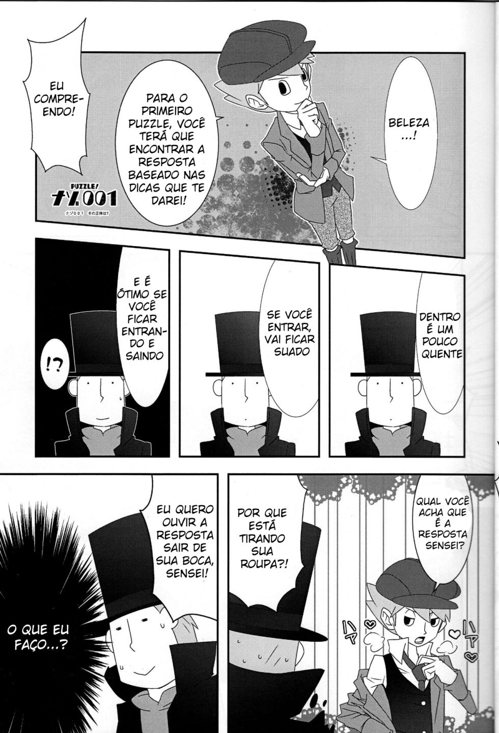 (C79) [Freeplay (Reina, Yashiyo)] Barairo Seishun Teidenki (Professor Layton) [Portuguese-BR] - Page 8