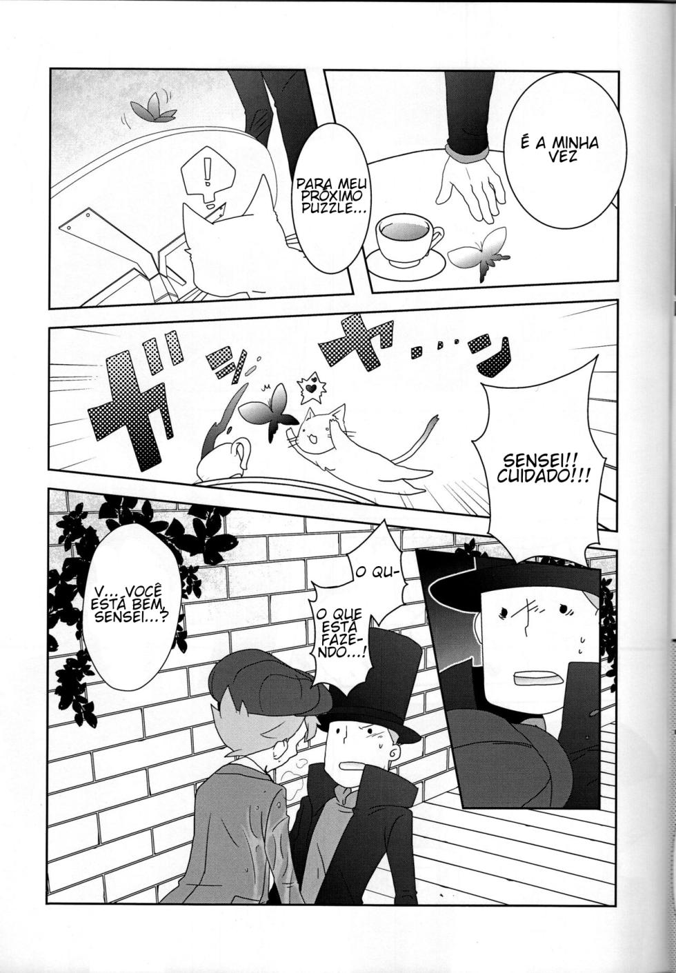 (C79) [Freeplay (Reina, Yashiyo)] Barairo Seishun Teidenki (Professor Layton) [Portuguese-BR] - Page 14