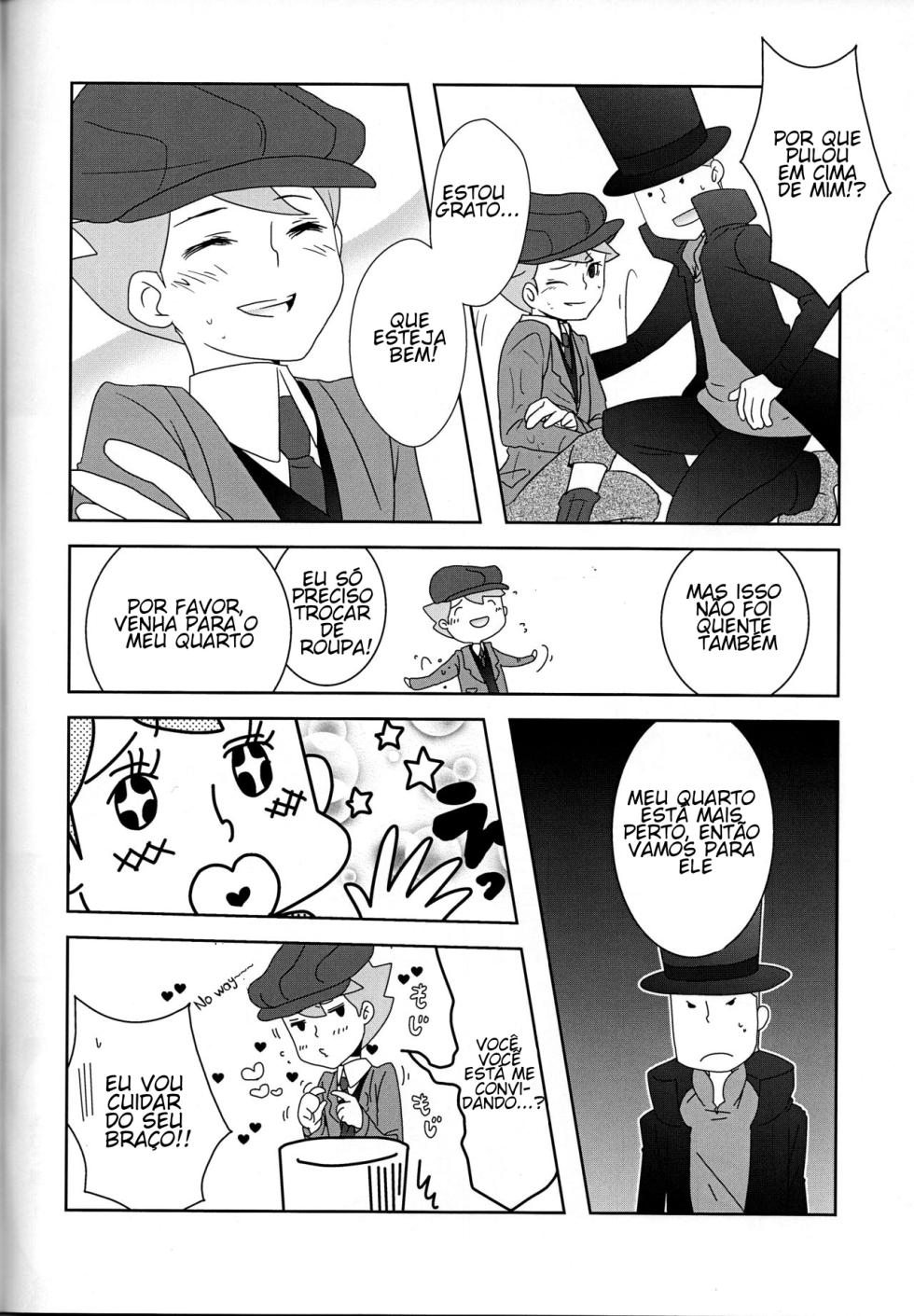 (C79) [Freeplay (Reina, Yashiyo)] Barairo Seishun Teidenki (Professor Layton) [Portuguese-BR] - Page 15