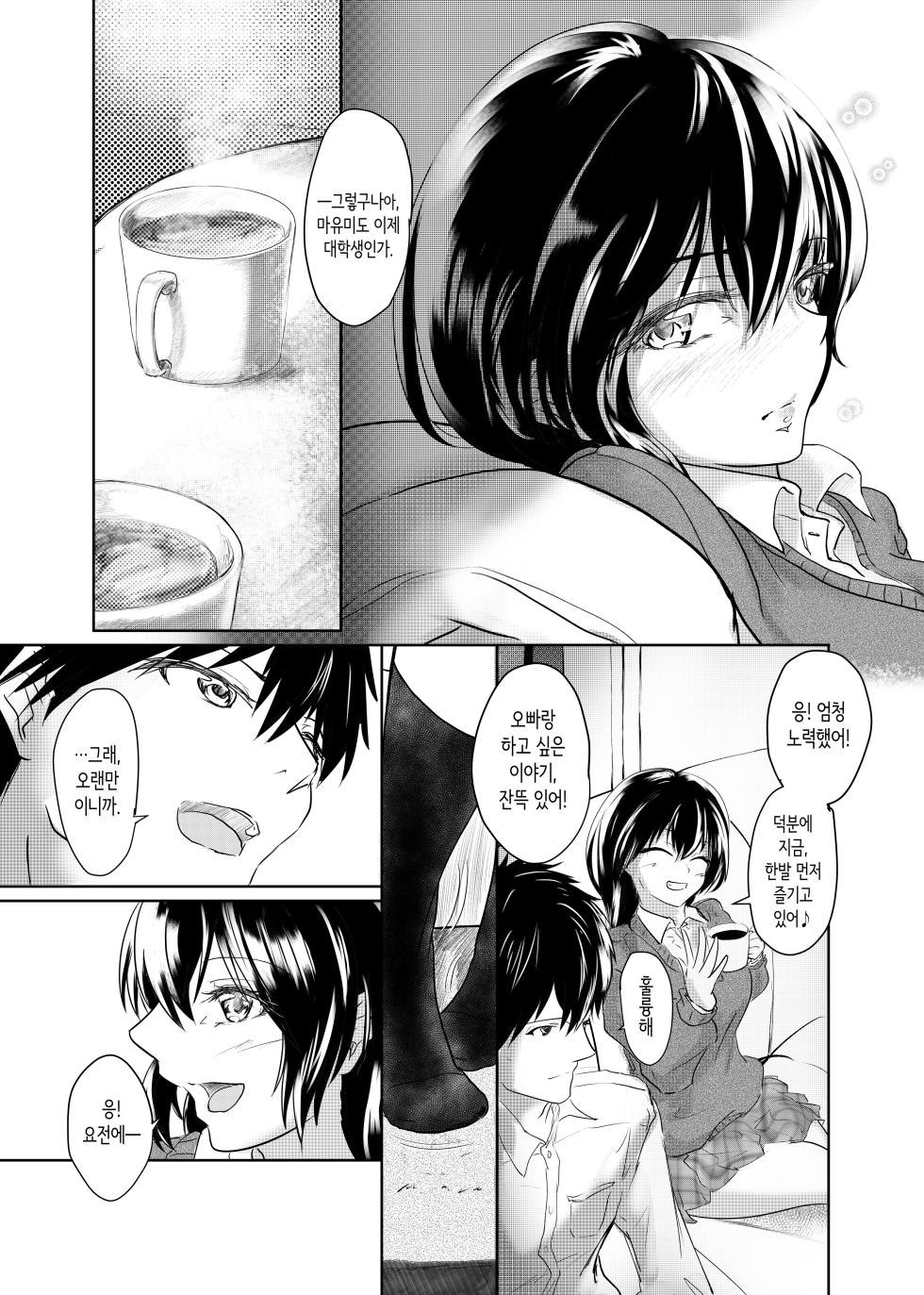 [Mitsubachi no Canvas (Tabby)] Watashi-tachi Okashiin dayo Onii-chan -Joushiki kara Hazurete mo Anata ga Hoshii- | 우리들 이상하잖아 오빠 ―상식에서 벗어나도 당신을 갖고 싶어― [Korean] - Page 8