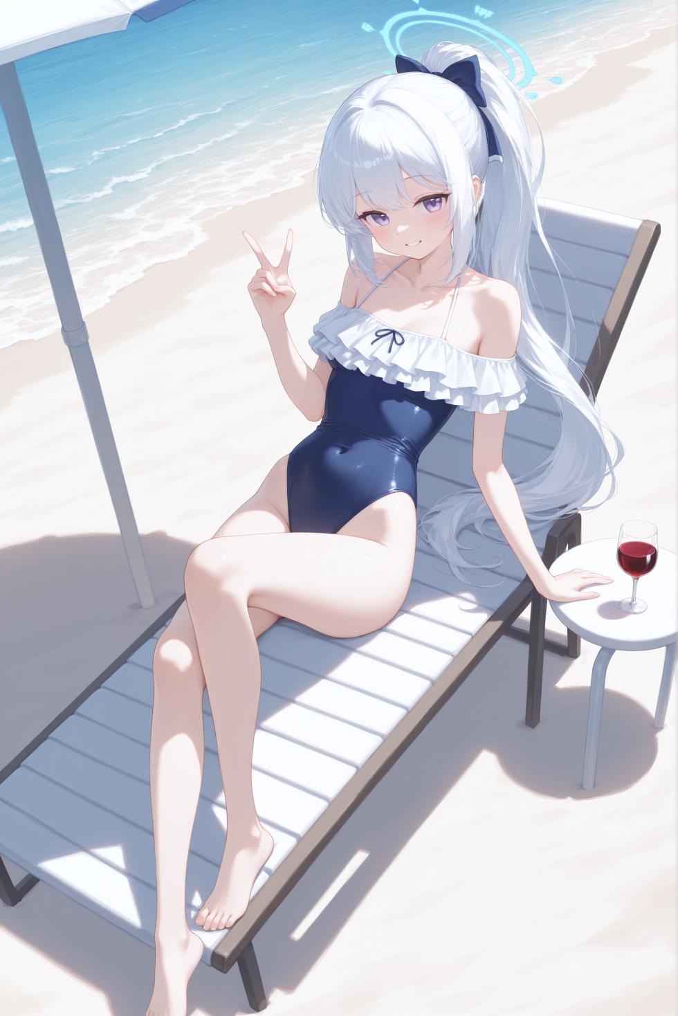 <蔚蓝档案-月雪宫子> <Blue Archive - Tsukiyuki Miyako> <ブルーアーカイブ orブルアカ - 月雪ミヤコ> [AI Generated] - Page 4