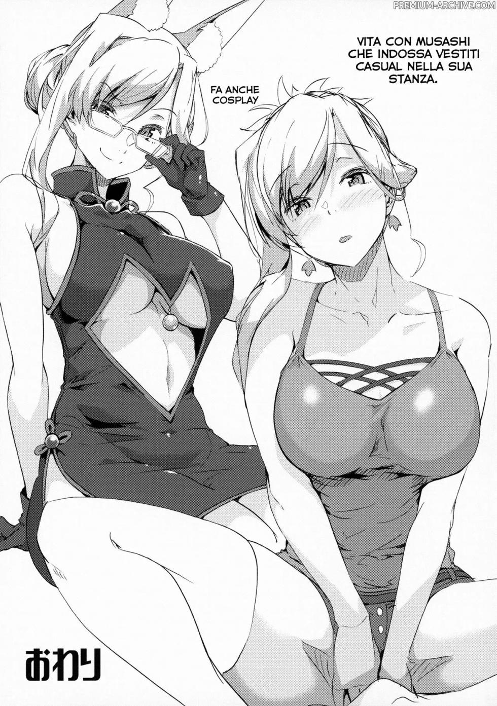 (C97) [Tokiwa Midori] Iza Mankai! Kouhaku Yoridori Chichi Zakura | Panino Con Doppia Musashi (Fate/Grand Order) [Italian] - Page 24