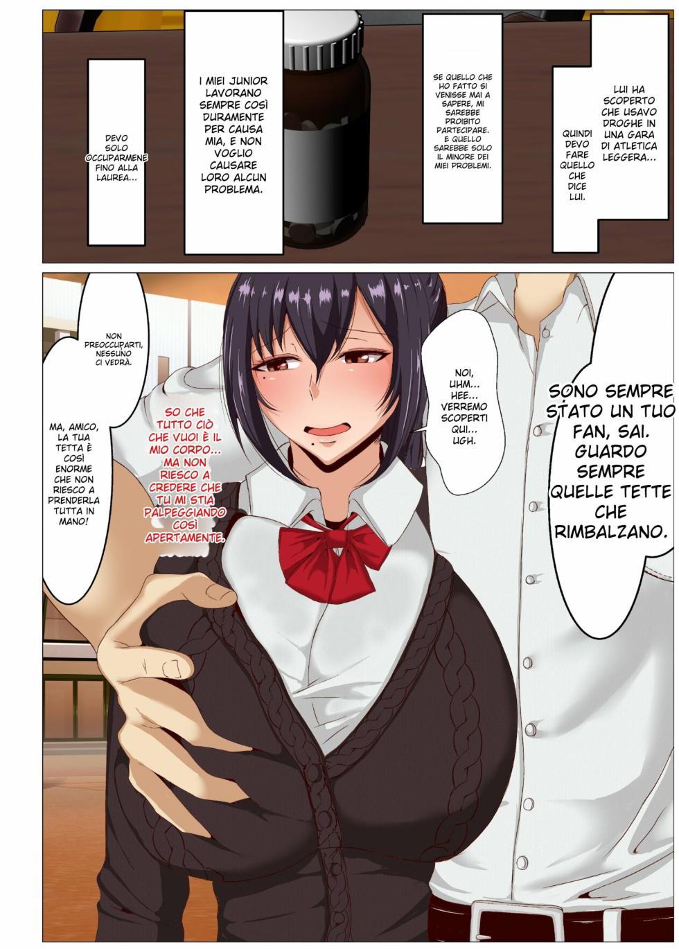 [KAZAMA DoJo (Mucc)] Rikujoubu no Otonashii Senpai no Yowami o Nigitta | Alle Nazionali [Italian] [Decensored] [Digital] - Page 5