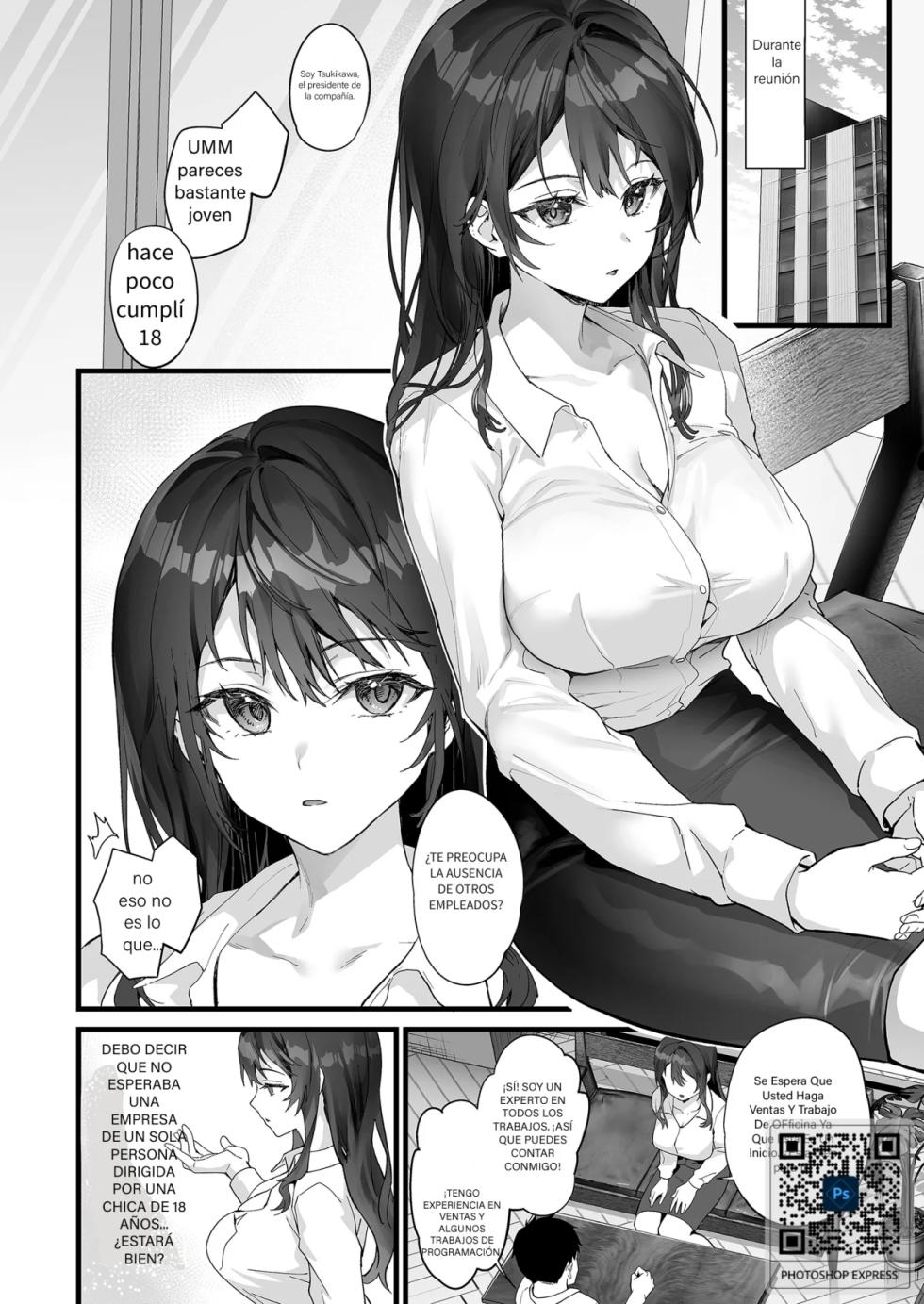 [sagejoh (sage joh)] JK Chuutai Tsuyogari Shachou ga Buka no Fusei ni Make Midara ni Koshi o Furi Netoru made｜Hasta que la presidente, que finge ser fuerte, es vencida por la injusticia de su subordinado y comienza a moverse de manera obsena [Spanish] [Shota kun] [AI Translation] - Page 4
