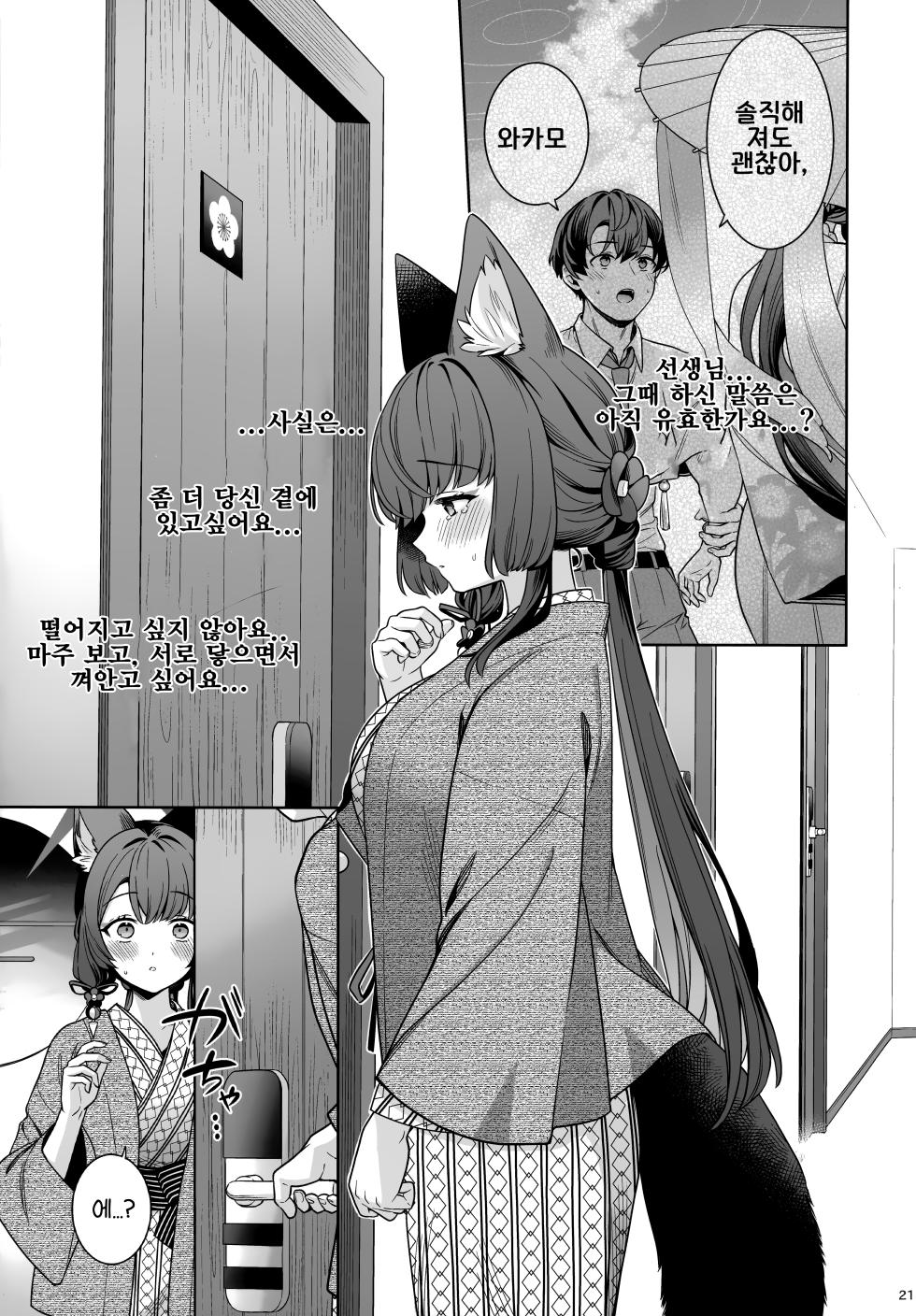 (C107) [NOMIYAGUMI (Ichinomiya)] Junjou Renjou Hatsujou Kitsune -5- | 와카모 순정연정발정여우-5- (Blue Archive) [Korean] - Page 20