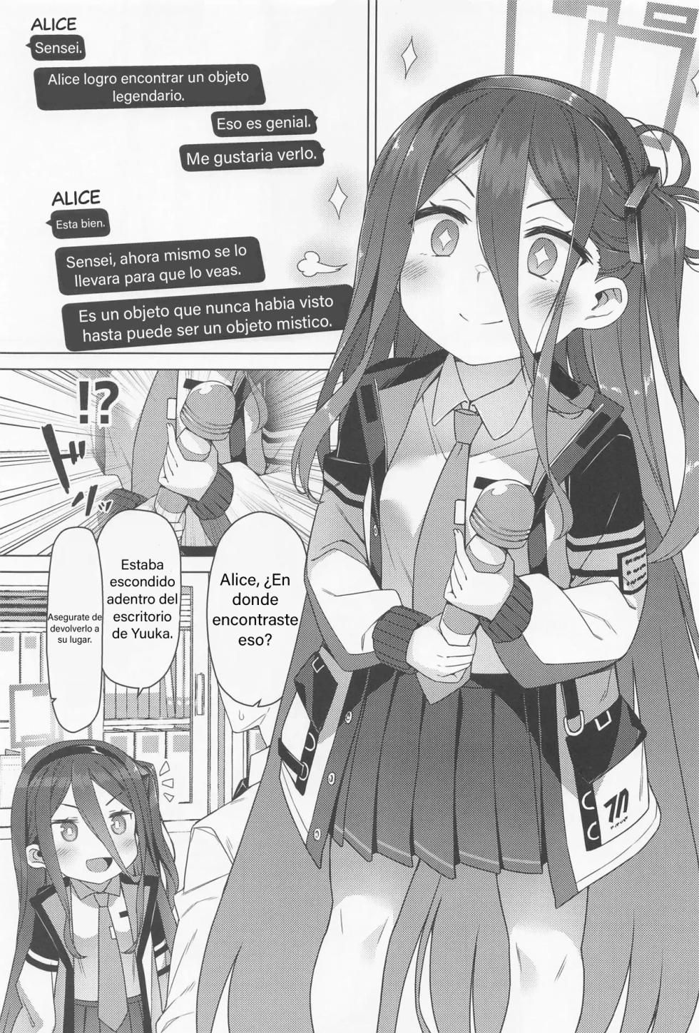(C100) [Monochrome Circuit (racer)] Alice wa Densetsu no Soubi o Te ni Ireta. | Alice Encuentra Un Objeto Legendario. (Blue Archive) [Spanish] [Traductor Gato Oscuro] - Page 2