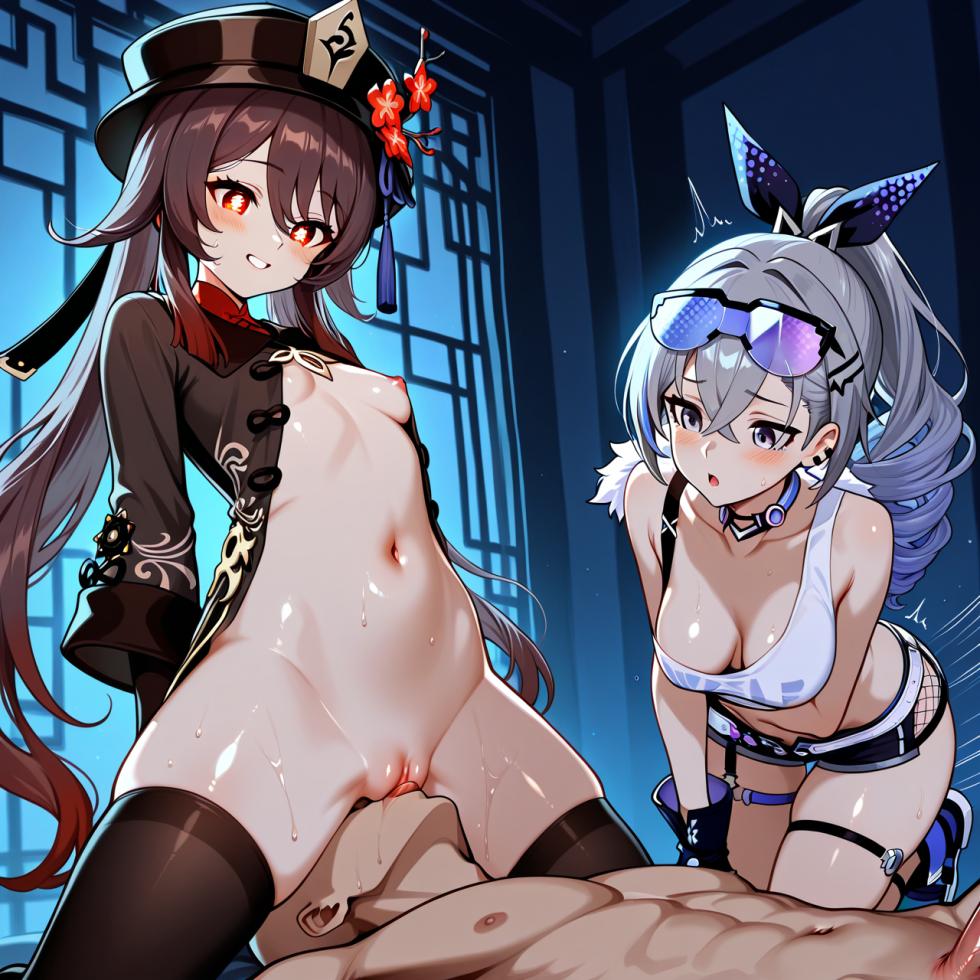 [Hammiai] Hu Tao Silver Wolf 3P フータオ／銀狼 3P [AI Generated] - Page 7