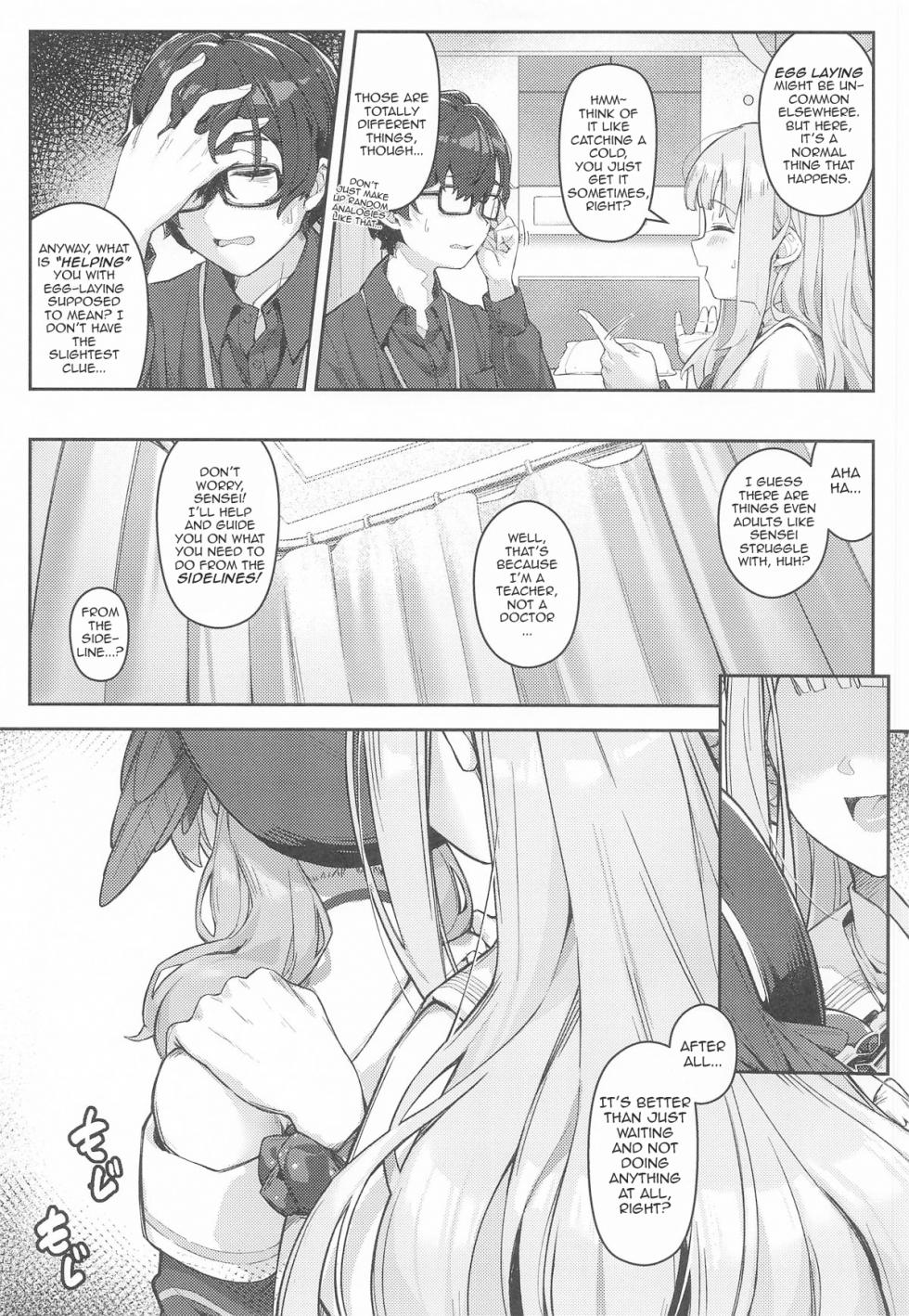 (C107) [33Gou Heya (Mitsu)] Hane no Aru Kanojo-tachi no Sanran Jijou | The Egg-Laying Circumstances of Girls with Wings (Blue Archive) [English] [DeppoTL] - Page 6