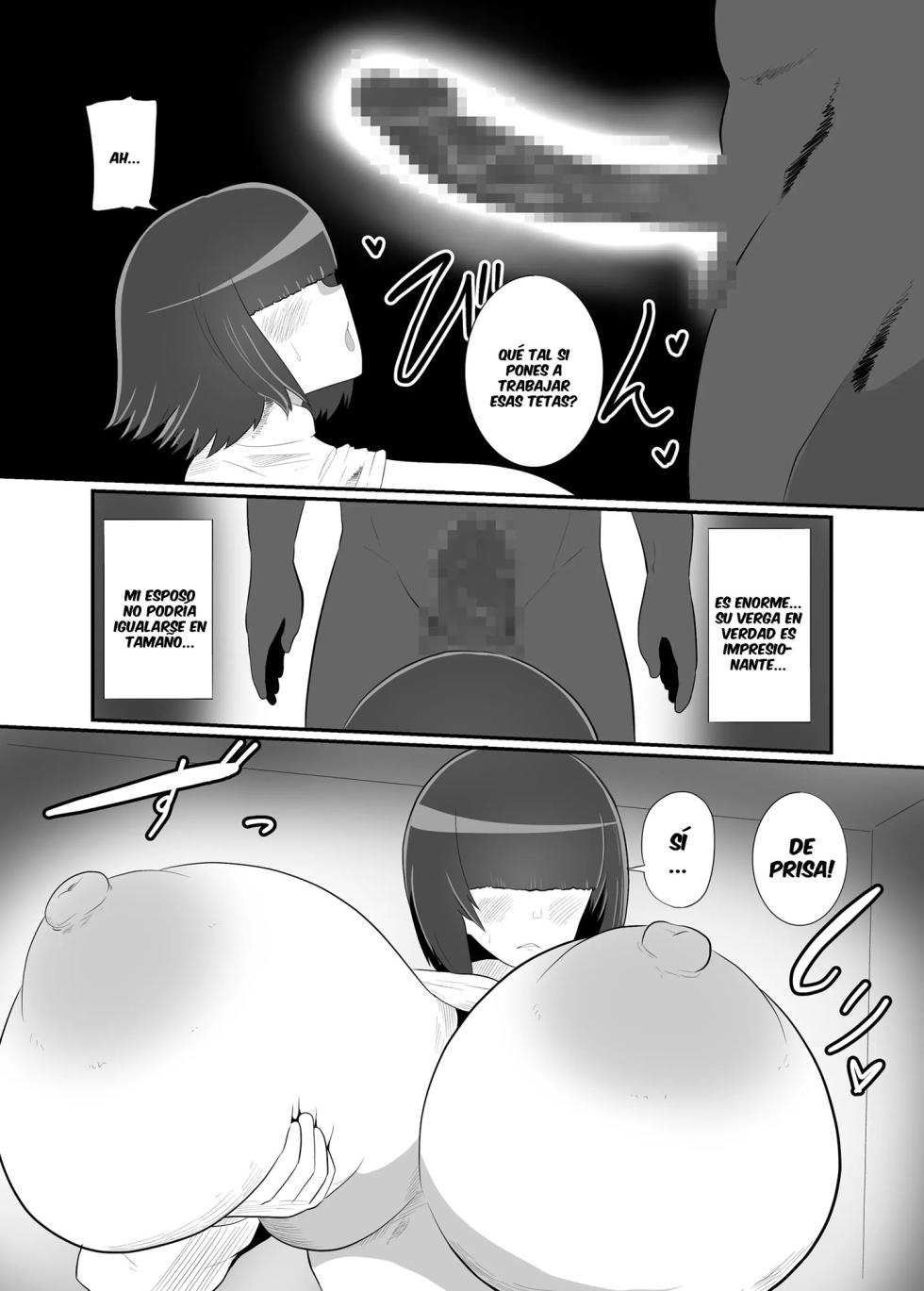 [Crepe Crepe (Creople)] Mekakure Oku-san wa Ryuugakusei to no Uwaki Sex o Kotowarenai｜La Esposa con Flequillo que Cubre sus Ojos no Puede Negarse a Tener Sexo Infiel con un Estudiante Extranjero [Spanish] [Anything] - Page 9