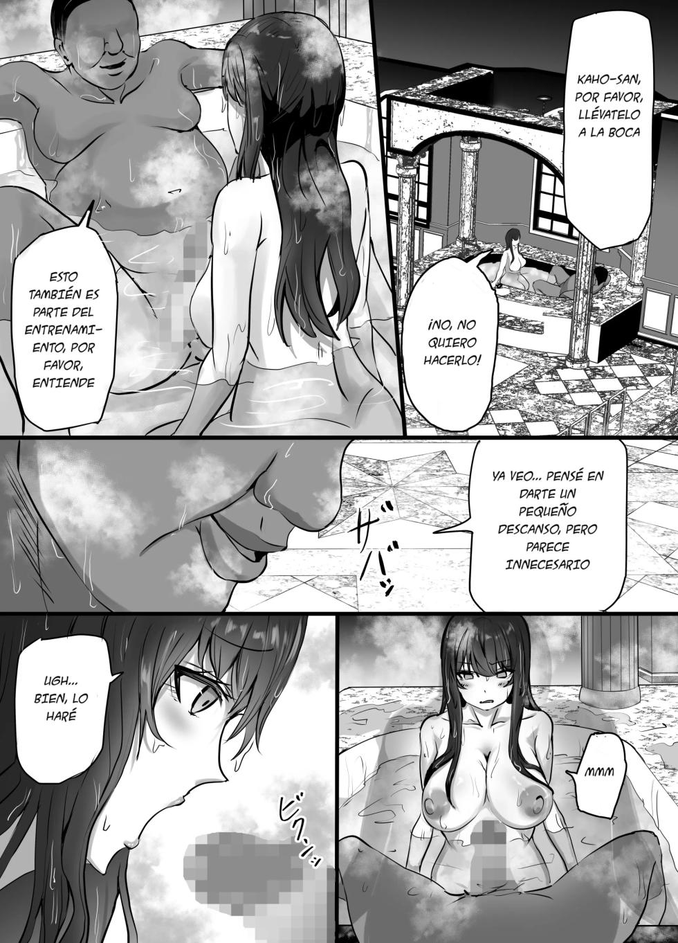 [Furin Zukan (Shiitake)] Shinkou Shuukyou ni Hamatta Manamusume o Sukuitai Hitozuma ga Kyouso no Sennou Sex de Nyuushin shite Netorareru Hanashi｜La Historia de una Esposa que, al Querer Salvar a su Hija de un Nuevo Culto, se Une y el Gurú le Lava el Cerebro con Sexo Infiel [Spanish] [Dear (SQLEE)] - Page 29