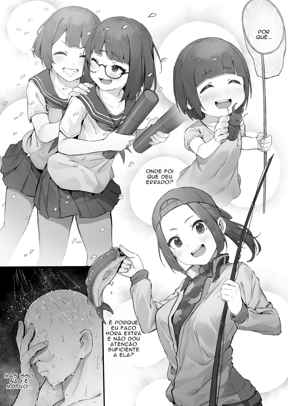 [Nigiri Usagi] HoteHeal de Jibun no Musume Hiita ga Kokan ni Makete Sumanai suru Hanashi [Zenpen] [Portuguese] - Page 2