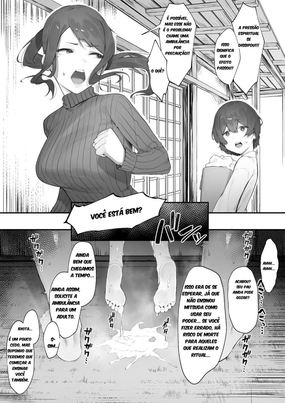 [Nigiri Usagi] Shinrei Spot ni Ittara Yabbai no ga Tsuita node Nekosogi Suidashite Morau 1-3 [Portuguese] - Page 28