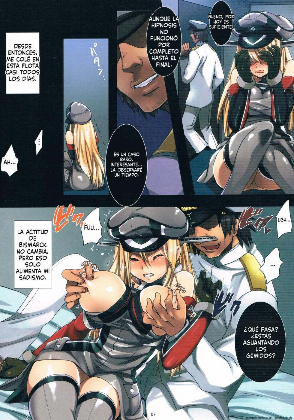 (COMIC1☆8) [Modae Tei (Modaetei Anetarou, Modaetei Imojirou)] Haramase Collection 3 ~Saiminjutsu de Kokusai Kekkon Teitoku kara Bismarck wo Netori Choukyou~ (Kantai Collection) [Spanish] [MTL] - Page 7