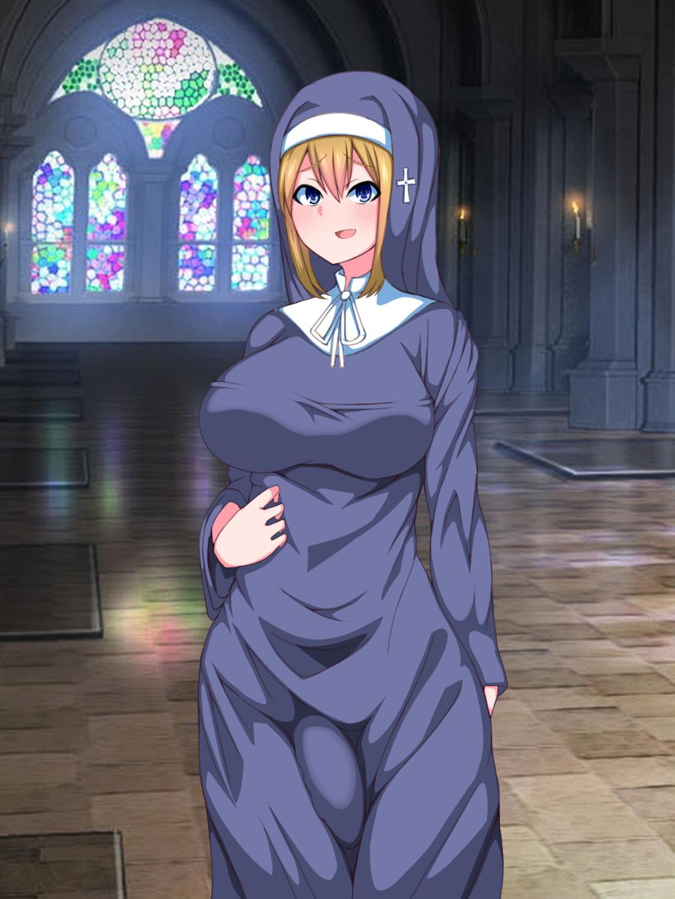 [Sazameki Street] There's No Way This Futanari Nun Will Lose to the Pleasures of Immoral Ejaculation! - Page 15