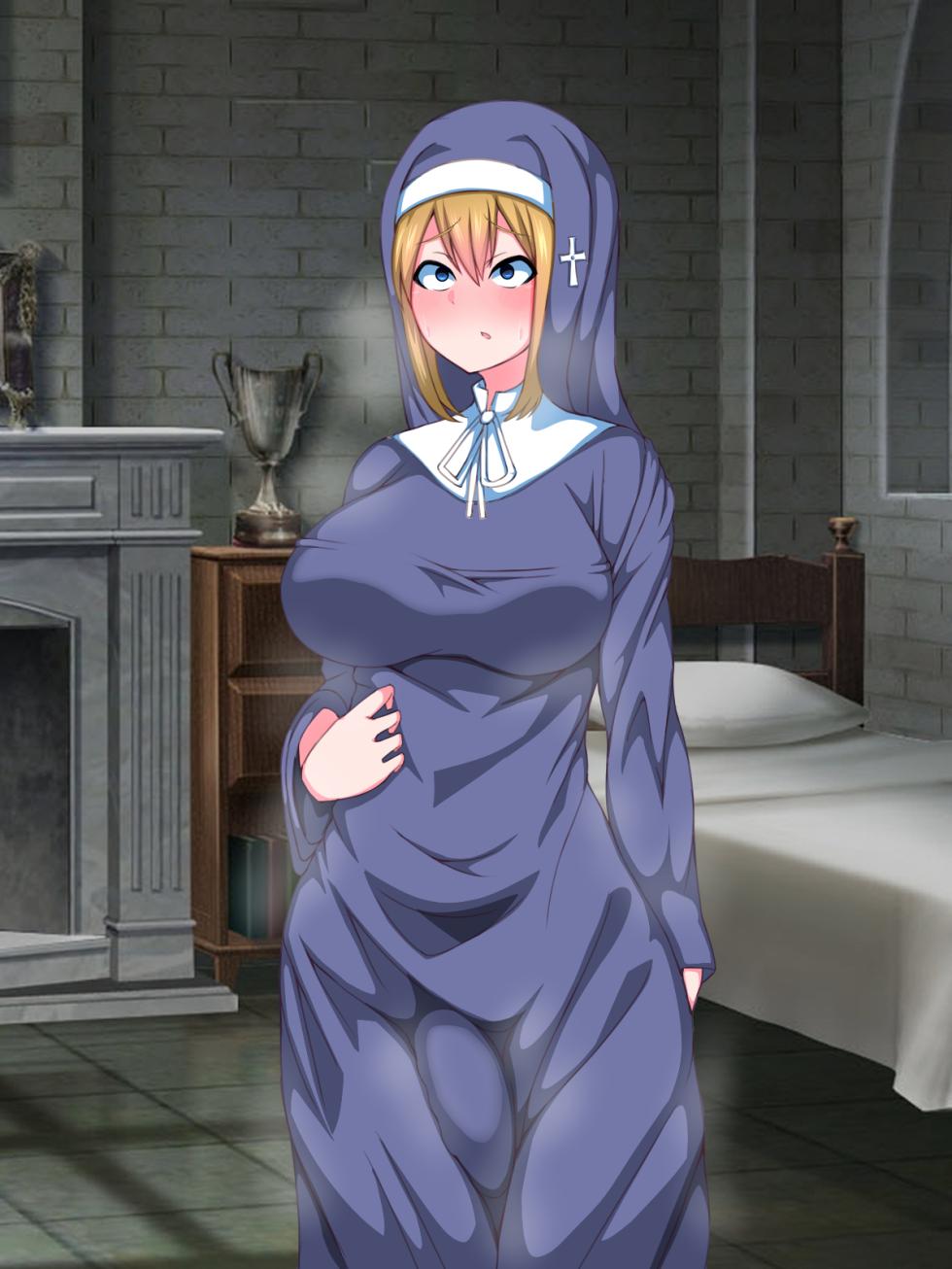 [Sazameki Street] There's No Way This Futanari Nun Will Lose to the Pleasures of Immoral Ejaculation! - Page 39