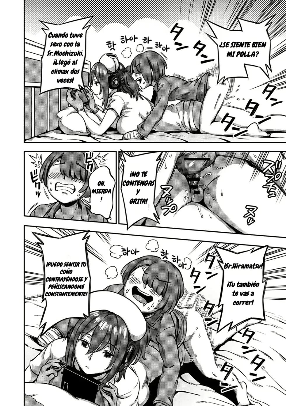 [Kameyama Shiruko] Sakusei Byoutou ~Seikaku Saiaku no Nurse shika Inai Byouin de Shasei Kanri Seikatsu~ Dai Go Shou kara Wakate Nurse Hen made｜Sala de Extracción de Semen~ La vida en un Hospital donde una Enfermera con una Personalidad Cruel Maneja tus Orgasmos~ Cap. 5 al 10 [Spanish] [Wolfban] - Page 15