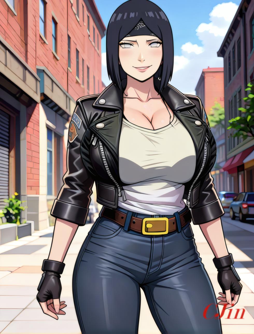 HINATA UZUMAKI AS THE MOTHER - THE QUEEN OF THE BIKERS [CjinAI] [AI Generated] - Page 8