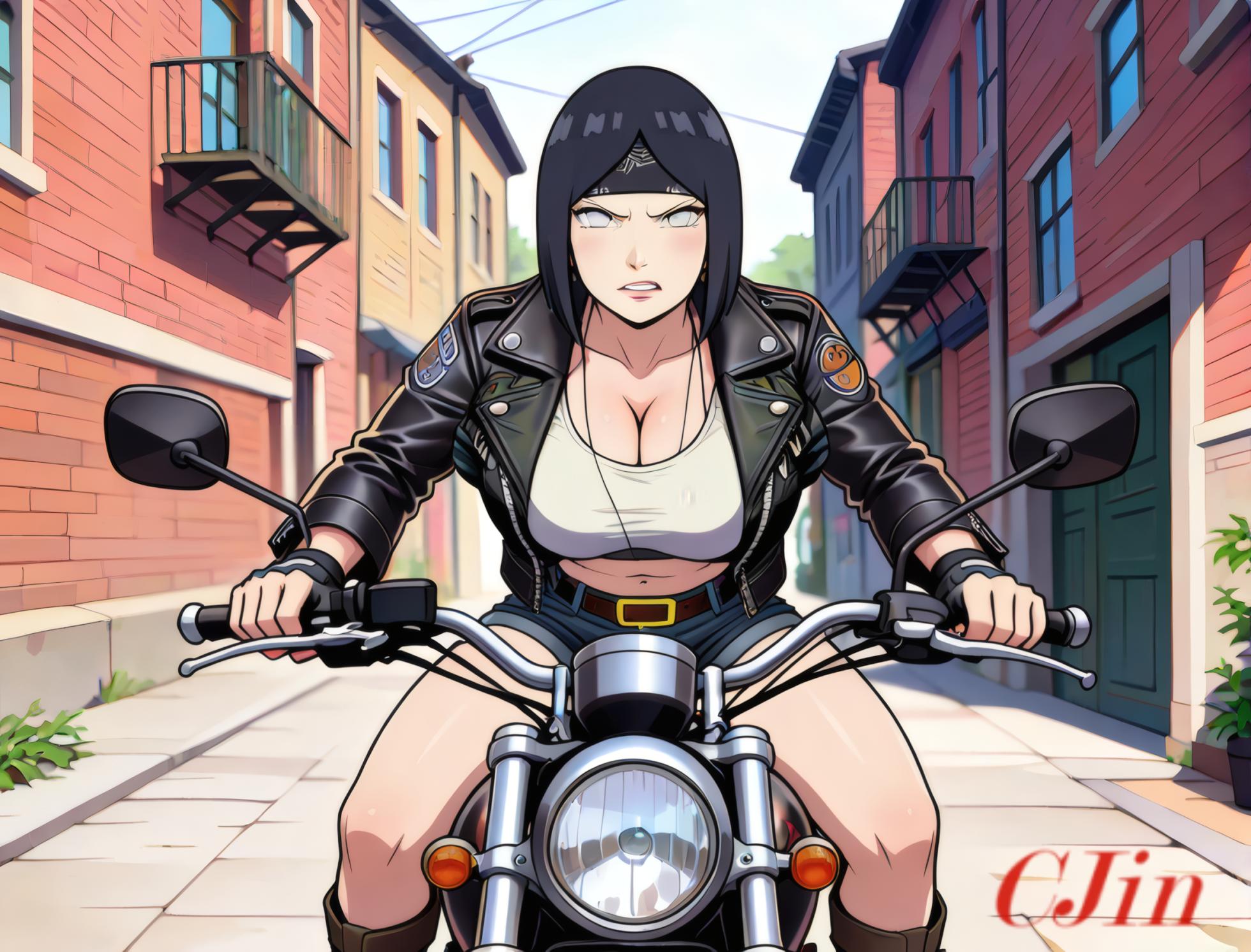 HINATA UZUMAKI AS THE MOTHER - THE QUEEN OF THE BIKERS [CjinAI] [AI Generated] - Page 20
