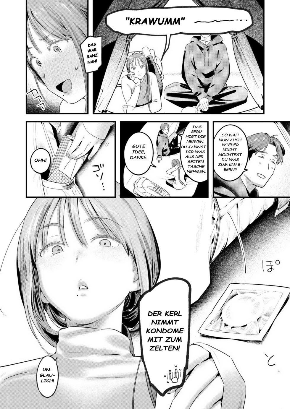 [Ouchi Kaeru] Futari Bocchi Camp - Pitch a penis tent inside the tent. (COMIC Kairakuten 2025-01)[German][Decensored] - Page 12