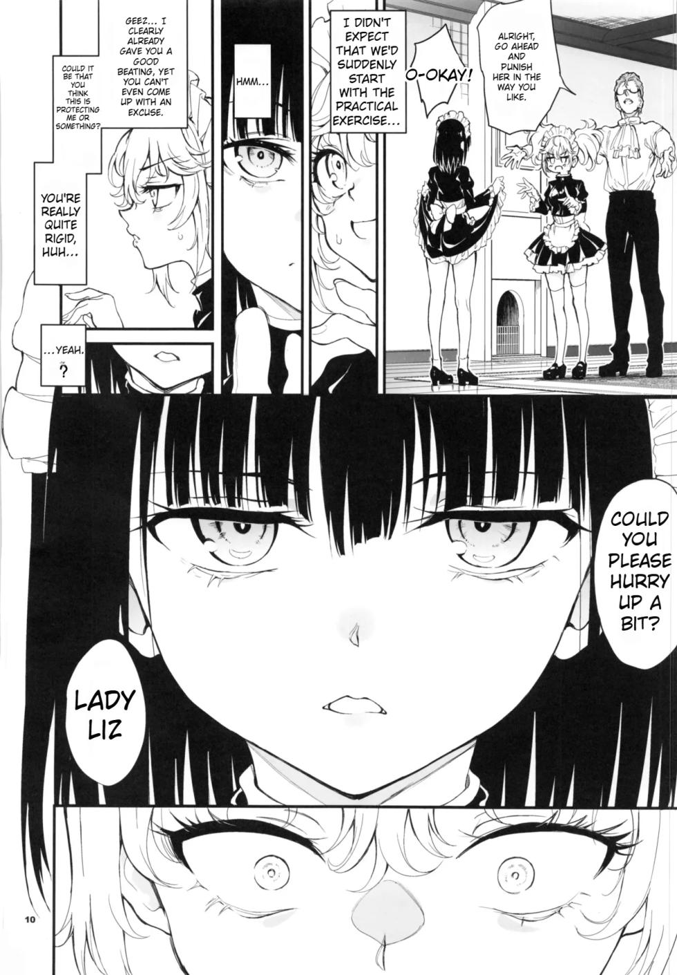 (C107) [Kyockchokyock (Kyockcho)] Maid Kyouiku. 9 -Botsuraku Kizoku Rurikawa Tsubaki- [English][Spice-Up_translation] - Page 10
