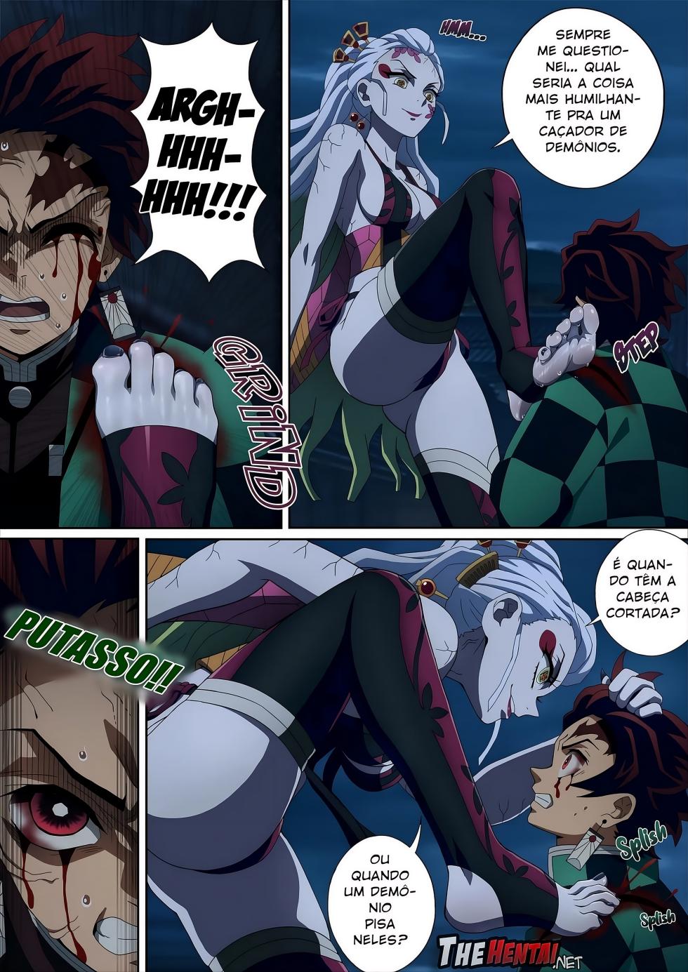 [Foot Croft] Daki's Blood Demon Art Trample [Portuguese-BR] [Colorized] - Page 5