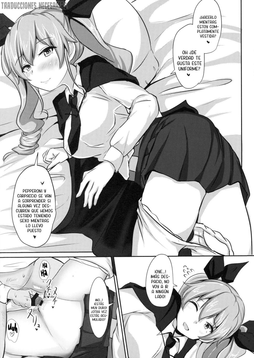 (C90) [Hakuginmokusei (Poshi)] Anchovy Nee-san White Sauce Zoe |  Anchovy-neesan acompañada de salsa blanca (Girls und Panzer) [Spanish] [Traducciones necesarias] - Page 16