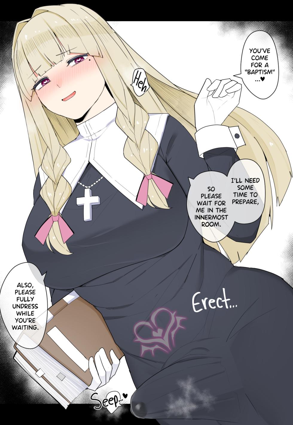 [Kassai] Baptized by a Futanari Nun - Page 15