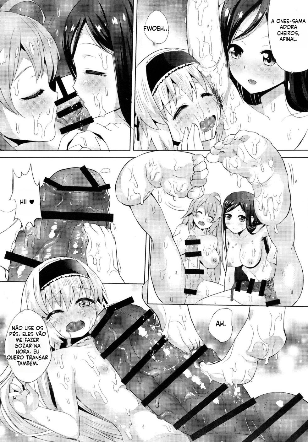 (Futaket 11) [Kinokoya(Kari) (Kinokoya)] Chingirls - Happy Birthday Onee-sama Ai no Chinkasu Soap Hen [Portuguese-BR] - Page 18