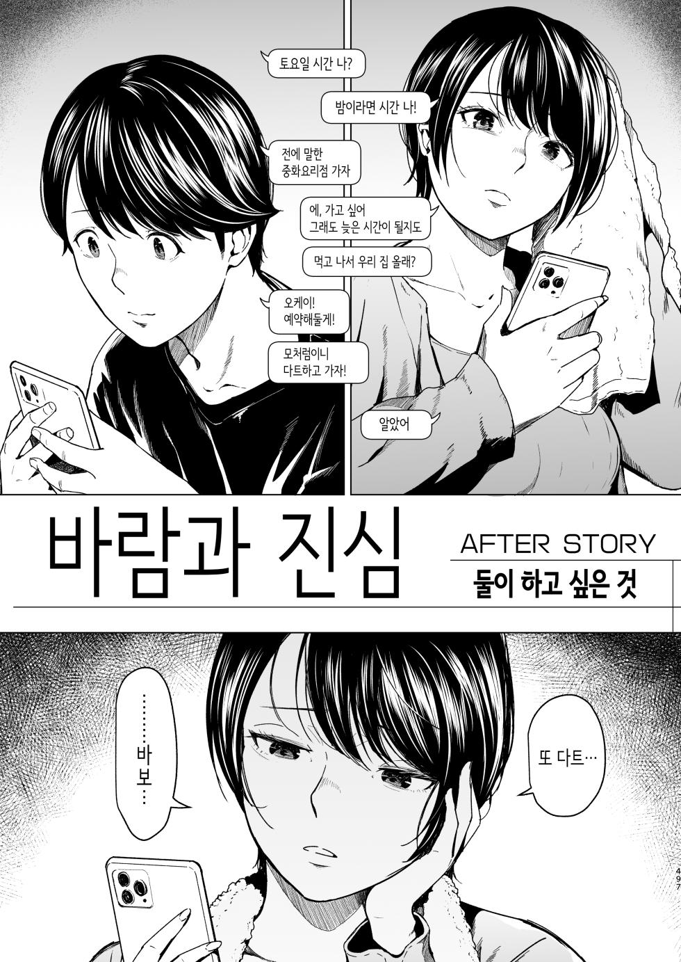 [Urasujibeya (Urasuji Samurai)] 바람과 진심 애프터 스토리 [Korean] - Page 1