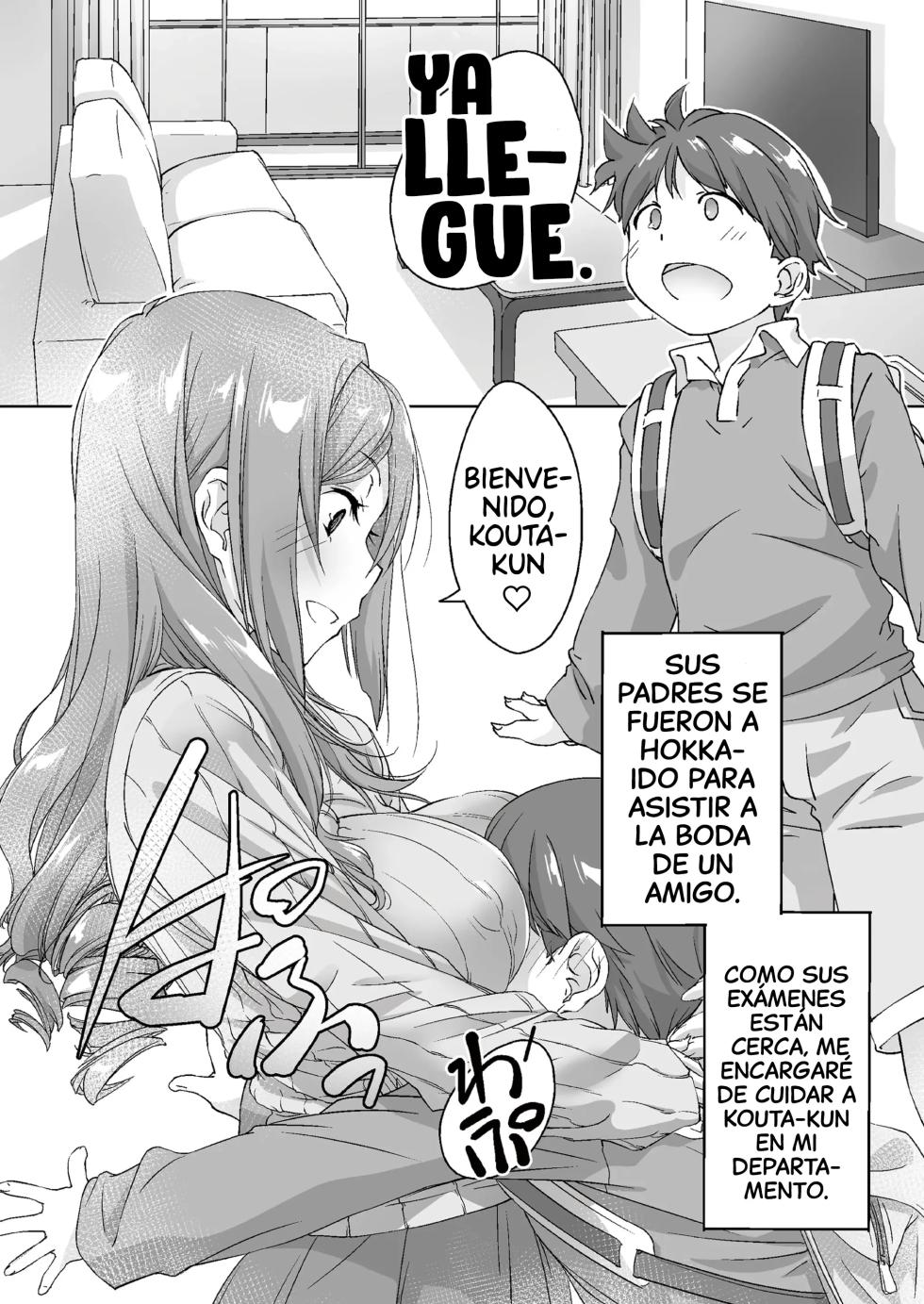 [Pakuchi (Nishiki Yoshimune)] Oya ni Naisho de Oppai shite kureru Katei Kyoushi no Onee-san -Otomari Hen-｜La Profesora Particular que me Deja Tocar Sus Pechos a Escondidas de mis Padres -De Noche- [Spanish] [Uraku Translations] - Page 2