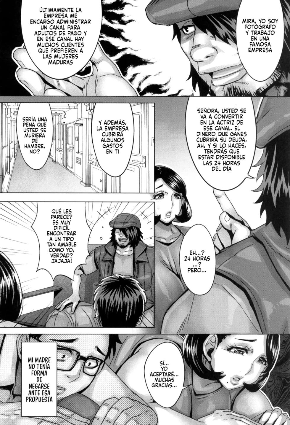 (C105) [Keigai Tengen (Momofuki Rio)] Kaa-san ga Muriyari Adult Channel ni Debut Sareta｜Mi Madre Fue Obligada a Ser una Actriz Porno [Spanish] [P7Neko] - Page 4