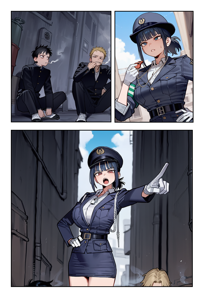 [Someday 8] Policewoman vs Juvenile delinquents [no text] (AI Generated) - Page 2