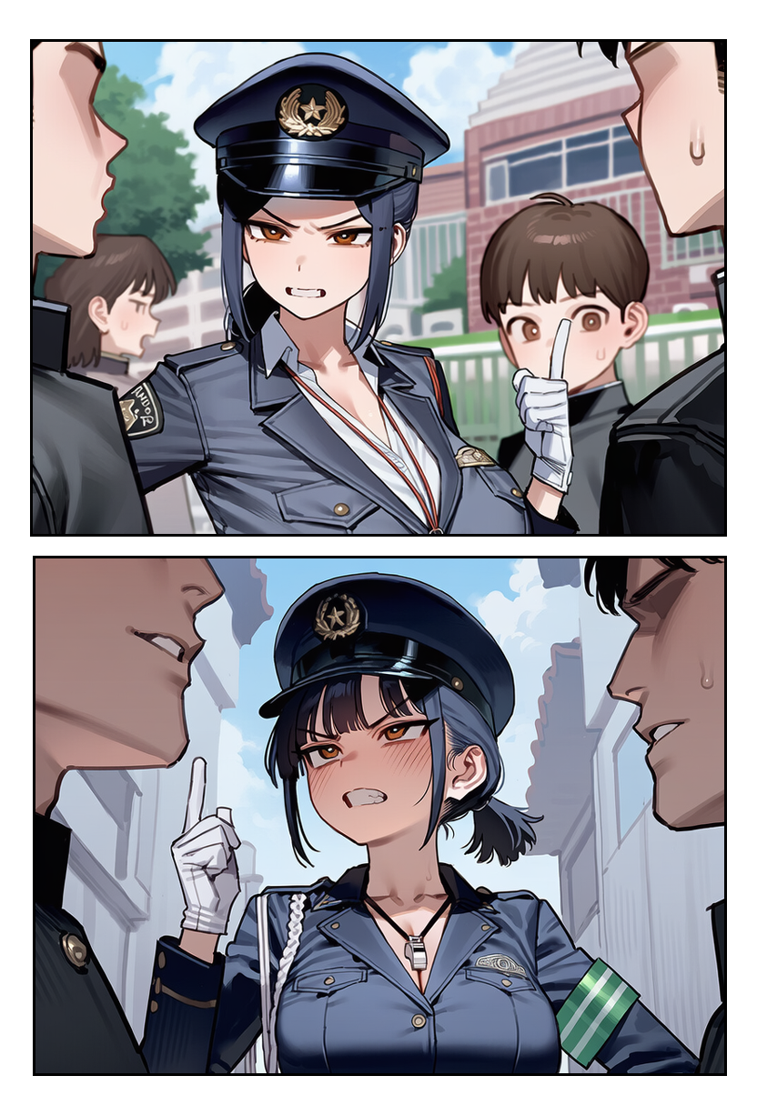 [Someday 8] Policewoman vs Juvenile delinquents [no text] (AI Generated) - Page 3