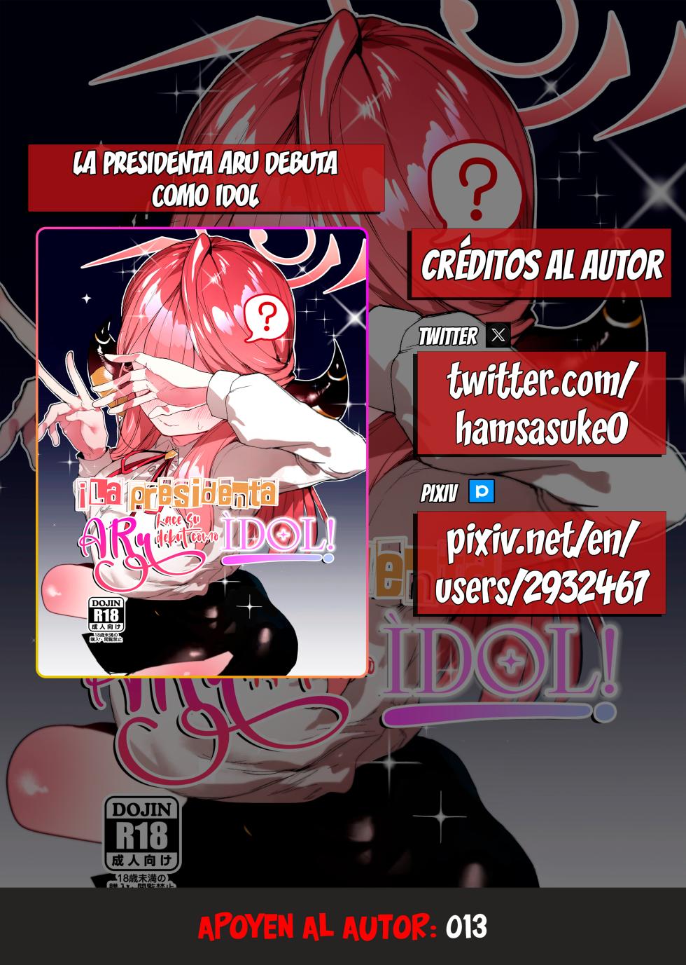 [013] ¡La Presidenta Aru debuta como Idol! (Blue Archive) [ReisZzz] [Spanish] [Decensurado] - Page 2