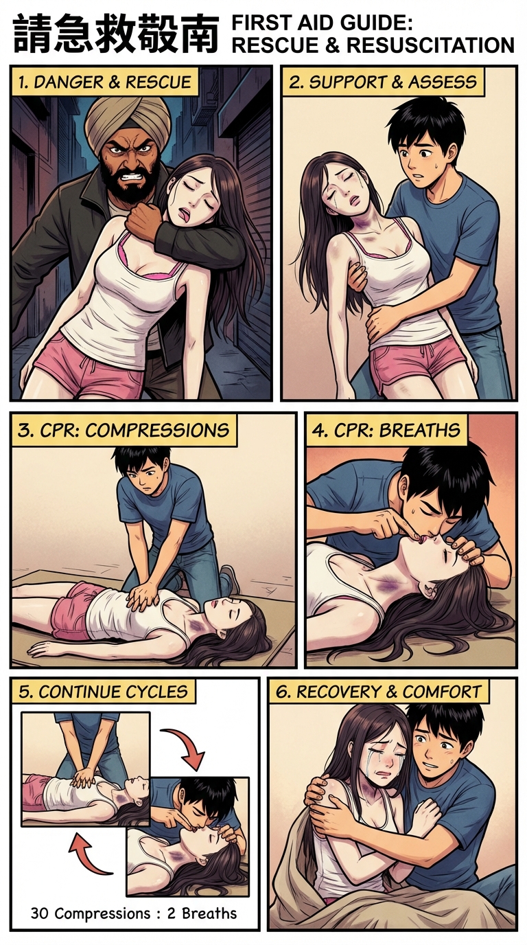 Safety Poster 3: Chokehold Victim (AI Generated) - Page 15