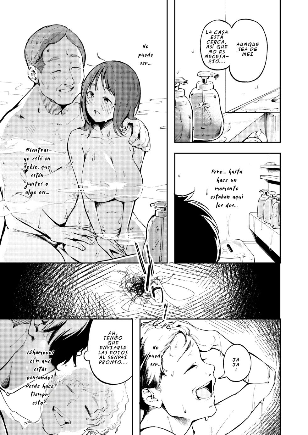 [Mori no Hito (Mokuyama Hito)] Hisashiburi ni Kisei Shitara Osananajimi ga Chichi ni Dakareteita | Al regresar a casa encontre a mi amiga de la infancia en brazos de mi padre [Spanish] [Digital] - Page 11