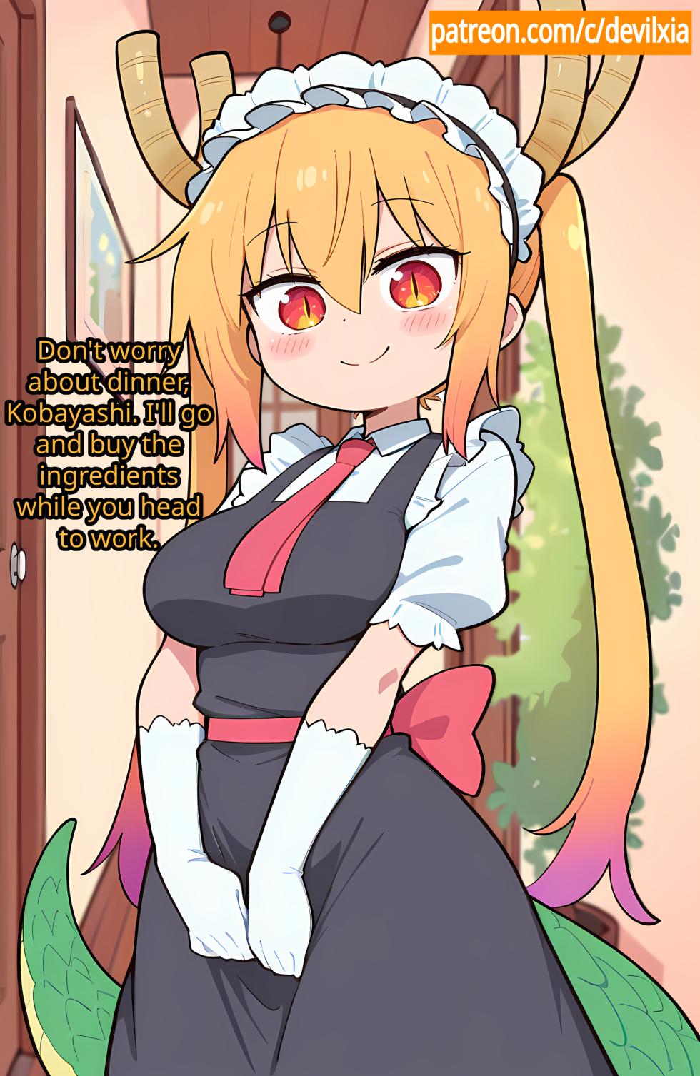 【Comic】 Tohru and the Dinner [AI Generated] - Page 1