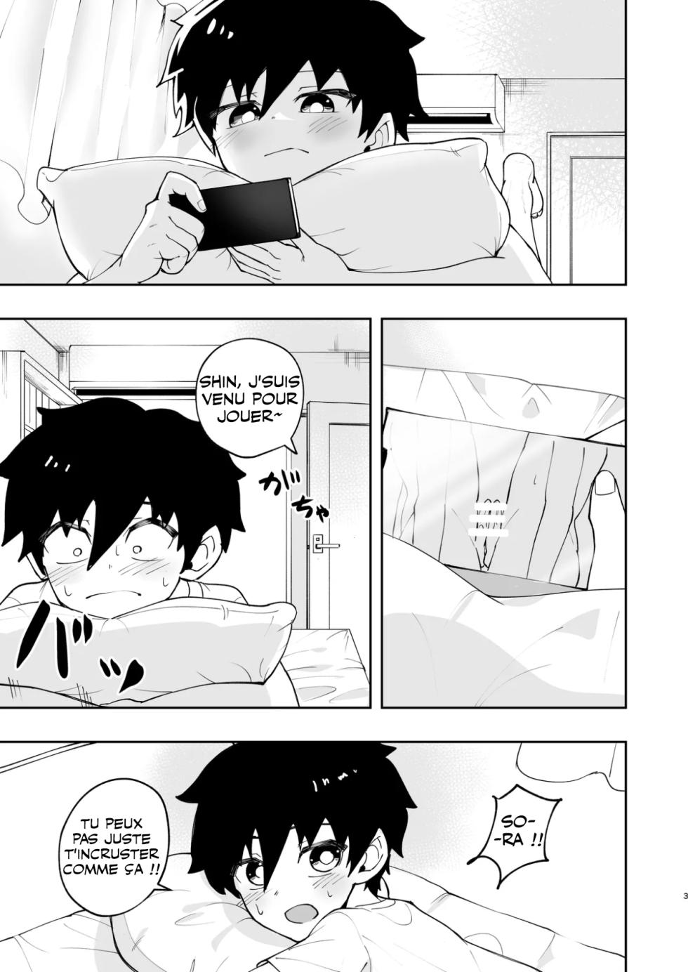 [Studio 14 Sai (Kabuto Intiraimi)] Shota, Hajimete Doushi. [French] [Digital] - Page 3
