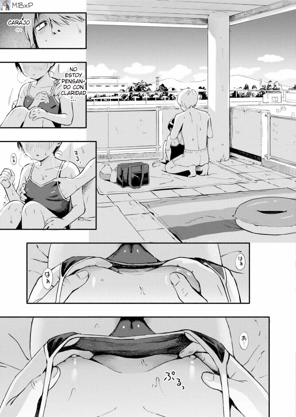 [Annomike] Mizu Asobi｜Jugando con agua en la Piscina (Comic Kaien VOL.27) [Spanish] [Me Banearon x P3NDEJ0] [Digital] - Page 11