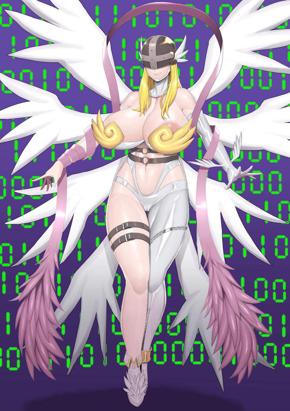 [まっつーＸＰ] エンジェウーモンとおじさん - Page 1