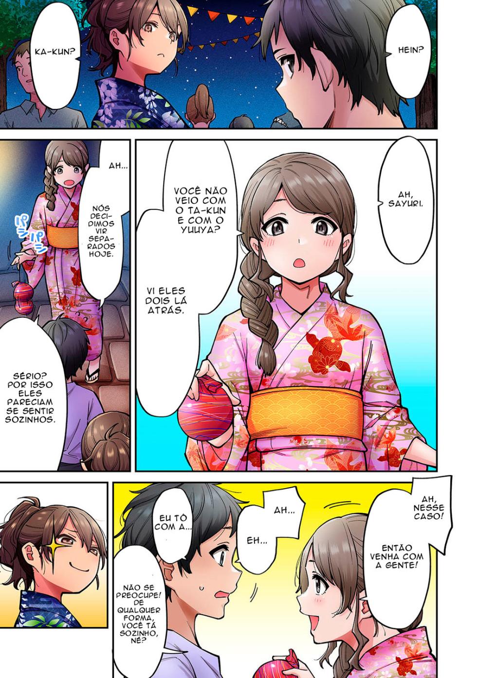 [Shouji Nigou] Akogare no Nee-chan ga Gal ni Natte Kaette Kita Natsuyasumi Ch. 7 [Portuguese] - Page 3