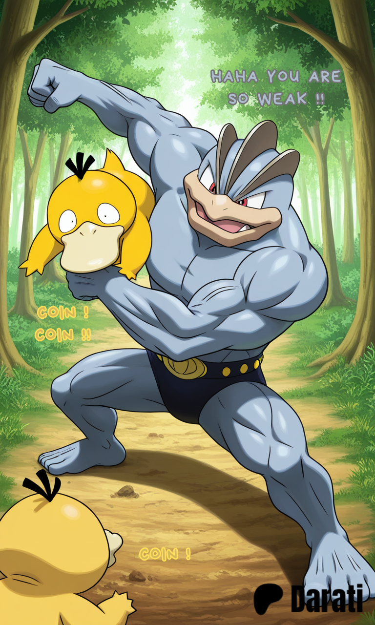 Misty Machamp Duel pokemon by Darati [AI Generated] - Page 1