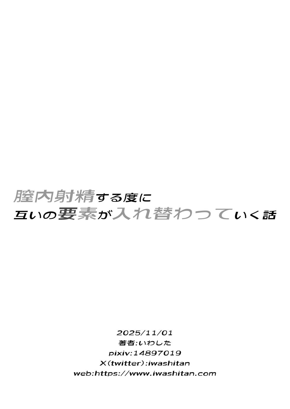 [Iwashita Shoten (Iwashita)] Chitsunai Shasei Suru Tabi ni Tagai no Youso ga Irekawatte Iku Hanashi - Page 39