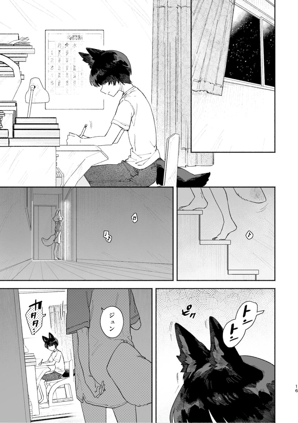 [pink carrot (usachanGET)] Osu ga Uke. Coyote-chan x Kaiken-kun - Page 16