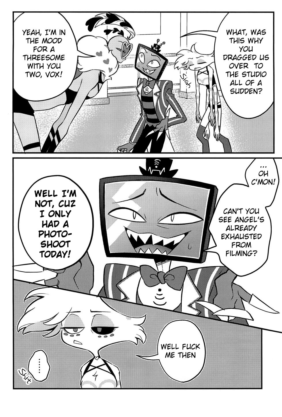 [Rokuroku (Rokurokubin)] Valentino is not leaving the studio until they get in a Threesome (Hazbin Hotel) - Page 5