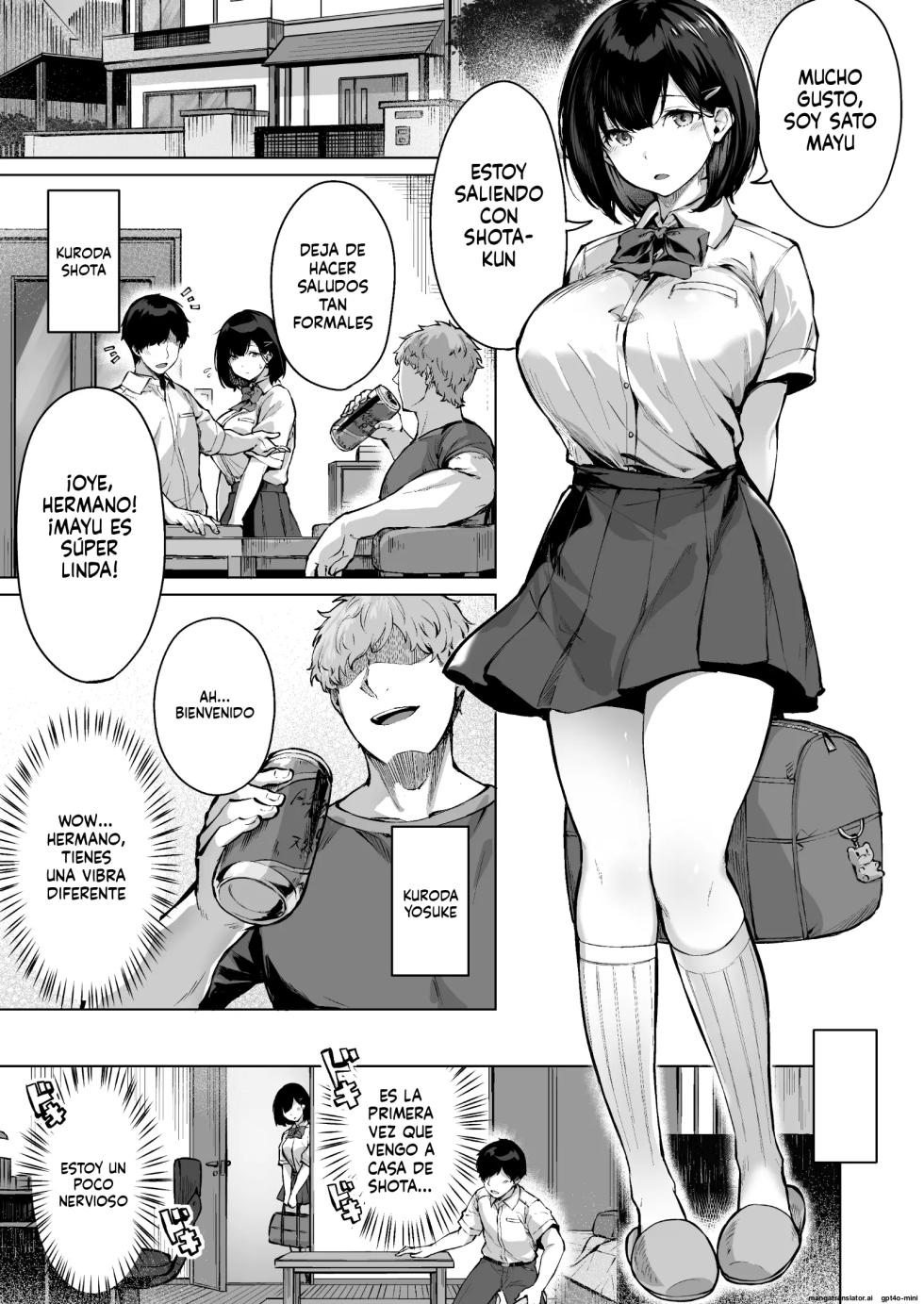 [Doushoku (Hinasaki Yo)] Koibito no Renshuu. ~Ore no Ani ni Netorareru Seijun Kanojo~ - Playing lovers｜Practicando para ser Novios. ~Mi Inocente Novia es Tomada por mi Hermano Mayor~ - Jugando a ser Novios [Spanish] [FallenSub] [Digital] - Page 3