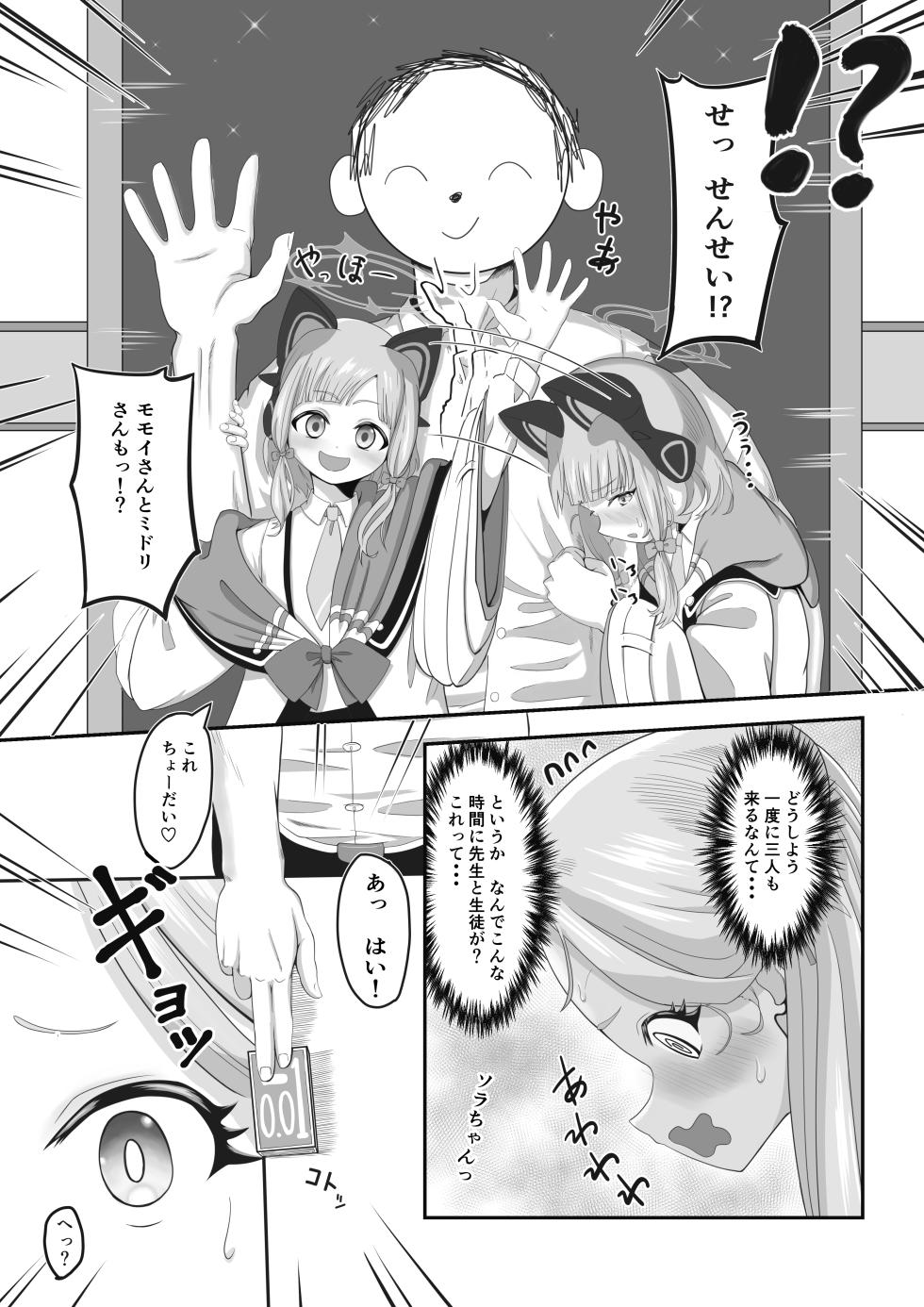 [Neokroma-dou (Kuroma Tentaro)] Ganbare Sora-chan (Blue Archive) - Page 4