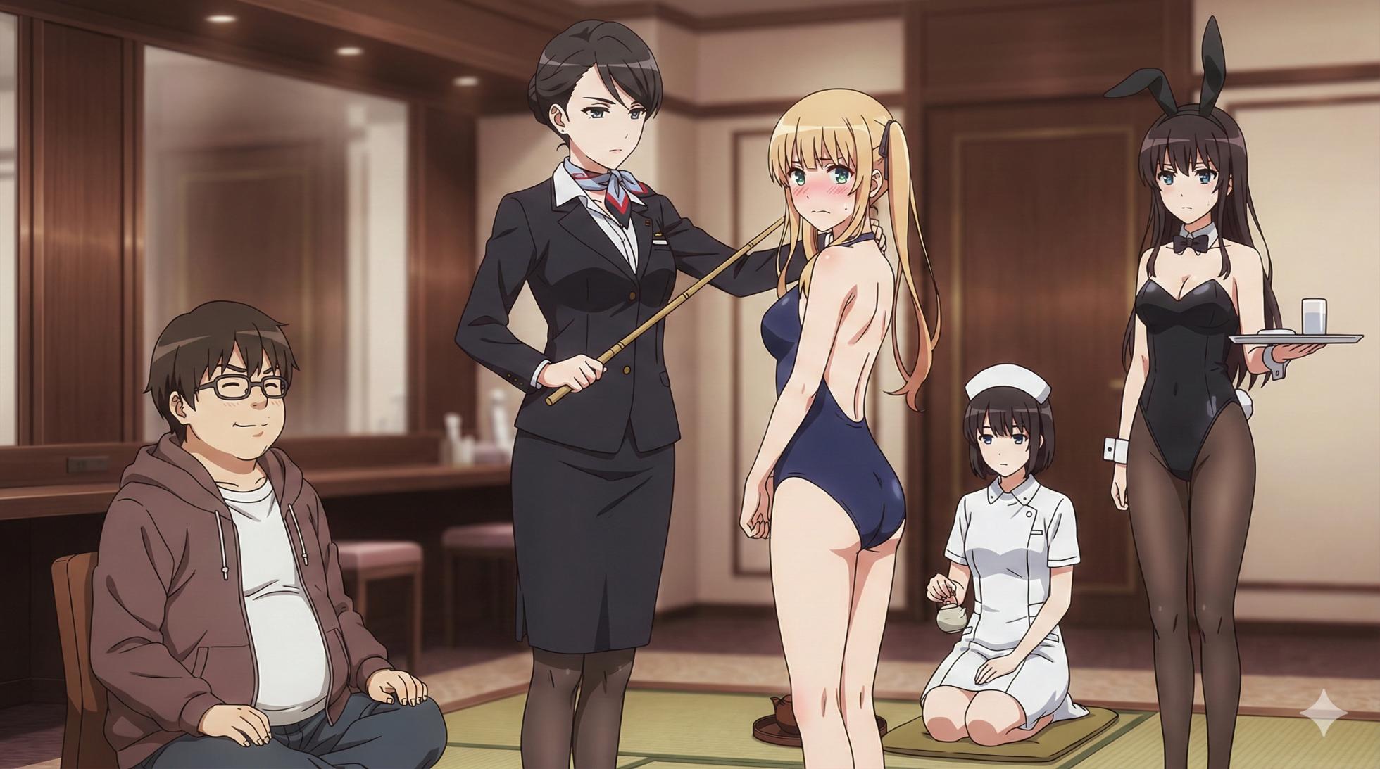 [AI Generated] Saekano Ecchi: Utaha, Eriri & Megumi with the Fat Leader (Non-Explicit Series) - Page 35