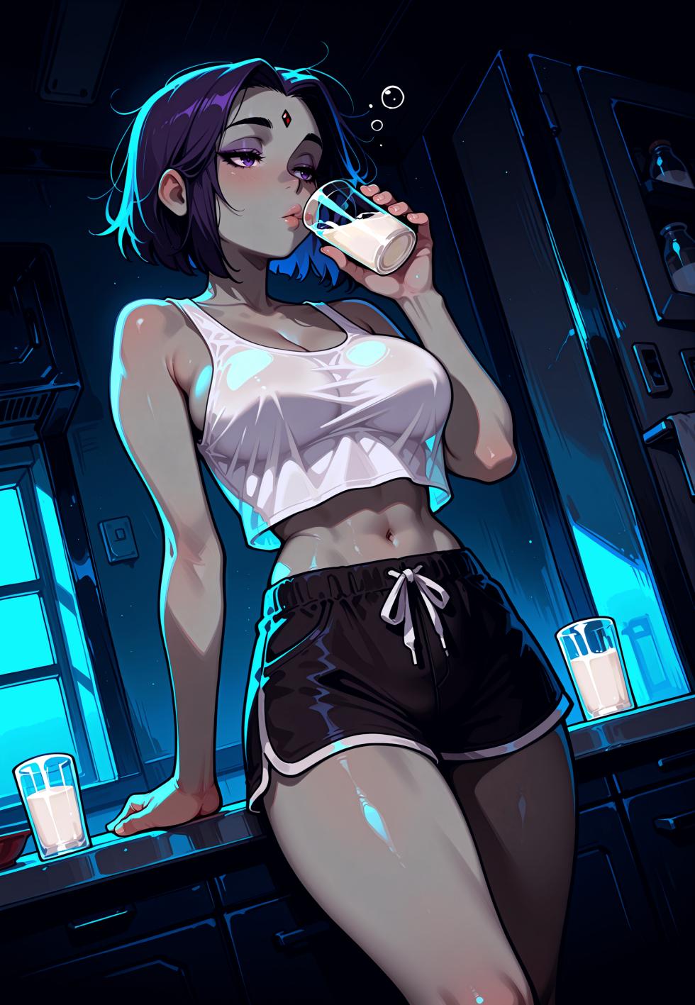 Raven sneaking into the kitchen for a late-night snack [AI Generated] [Mittoshura] - Page 3